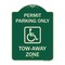 Signmission Georgia ADA Handicapped Parking Accessible Permit Parking Only Tow-Away Zone with Sym, G-1824-23935 A-DES-G-1824-23935 - alternate 1